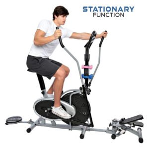 5-in-1 Orbitrek Exercise Bike EM-1133, Elliptical with Stepper, Twister & Cushioned Seat - Image 8