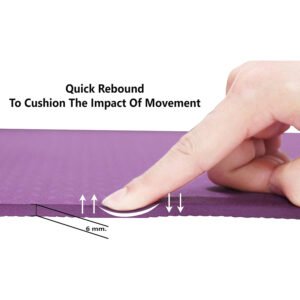 Yoga Mat Non Slip EM-9304-P 6mm Ideal for HiiT, Pilates, Yoga, and Home Workouts - Image 4