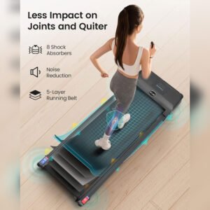 Slim Walking Pad Treadmill EM-1304 | 2HP Quiet Motor, Space Saving Design, LED Display, Bluetooth - Image 4
