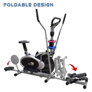 5-in-1 Orbitrek Exercise Bike EM-1133, Elliptical with Stepper, Twister & Cushioned Seat - Image 5