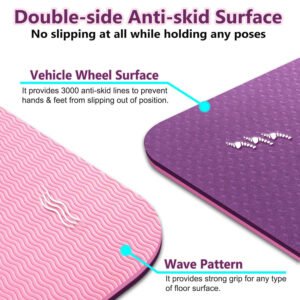 Yoga Mat Non Slip EM-9304-P 6mm Ideal for HiiT, Pilates, Yoga, and Home Workouts - Image 5