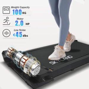 Slim Walking Pad Treadmill EM-1304 | 2HP Quiet Motor, Space Saving Design, LED Display, Bluetooth - Image 6