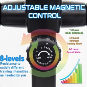 Dual Trainer EM-1547, Elliptical & Upright Exercise Bike, Magnetic Resistance, LCD - Image 5