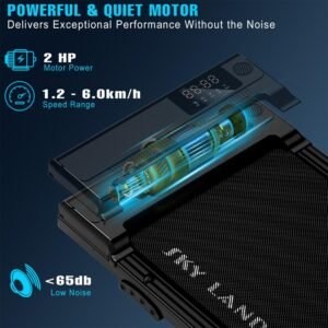 Walking Pad Treadmill EM-1308 | Compact, Portable, 2HP Motor, 3-Level Incline, LED Display - Image 3