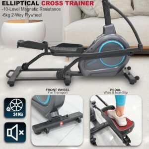 Elliptical Cross Trainer EM-1569, Magnetic Resistance, App Support, Home Cardio Machine - Image 4