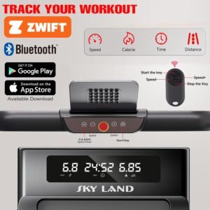 Compact Walking Pad EM-1307 | 2HP Foldable Treadmill for Home & Office with Bluetooth & Remote - Image 3