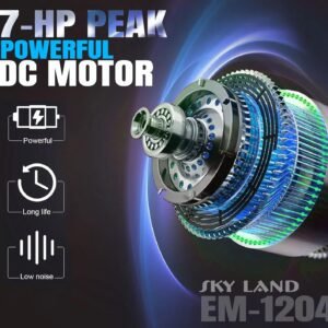 Foldable Treadmill EM-1204, 7HP AC/DC Motor, Auto Incline 20%, 150KG Max Capacity, 22KM/H Speed - Image 4