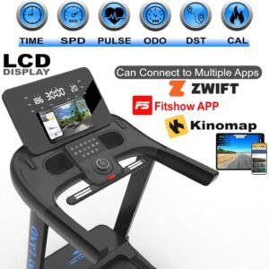 Foldable Treadmill EM-1204, 7HP AC/DC Motor, Auto Incline 20%, 150KG Max Capacity, 22KM/H Speed - Image 5