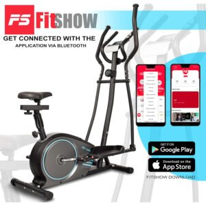 2-in-1 Elliptical Bike EM-1563, Magnetic Cross Trainer, FitShow App, Quiet Home Workout - Image 4