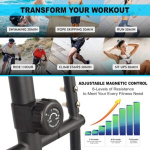 2-in-1 Elliptical Bike EM-1563, Magnetic Cross Trainer, FitShow App, Quiet Home Workout - Image 7
