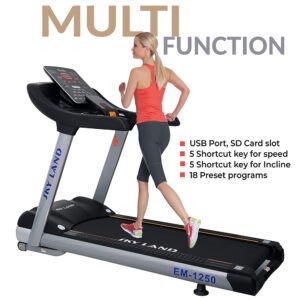 Commercial Treadmill EM-1250, 8HP AC Motor, 15% Incline, 180KG, LED Display Panel - Image 4